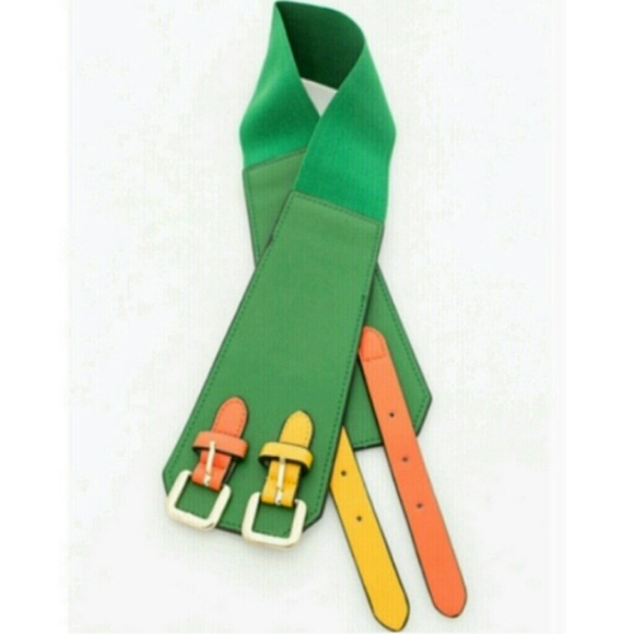 Green Double Strap Waist Belt - Picture 1 of 1